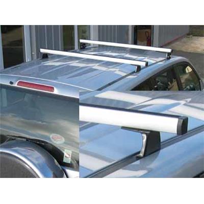 Barres de toit alu MITSUBISHI Pajero 5 portes depuis 2000 (Réf 10731+SK2006.2+K2003PN)