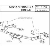 Attelage NISSAN Primera Break (type P11) de 1998 à 02/2002 (Réf G1096)