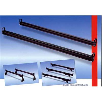 Barres de toit acier noir Pro MITSUBISHI L200 (4 portes) depuis 1998 (Réf 10717+SK2003.2+K2003PN)