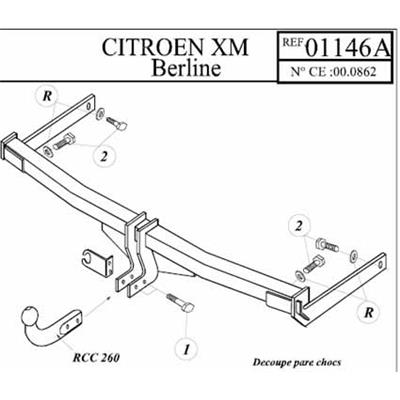 Attelage CITROËN XM depuis 1989 (Réf 01146A)