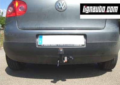 Attelage VOLKSWAGEN Golf V (avec cache parechoc) de 2003 à 2009